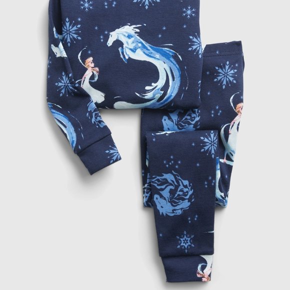 Baby GAP Organic Cotton Frozen Elsa and Water Horse Long Sleeve PJ Set - Picture 3 of 3